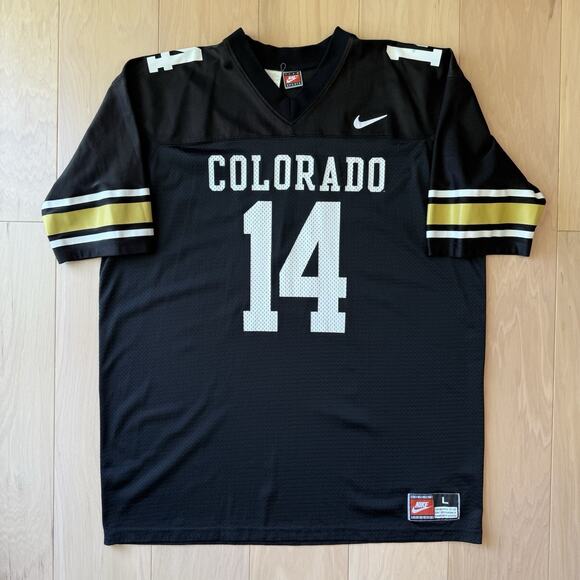 Vintage Colorado Buffaloes Jersey Large Black 90s Nike Football Joel Klatt - Picture 2 of 8